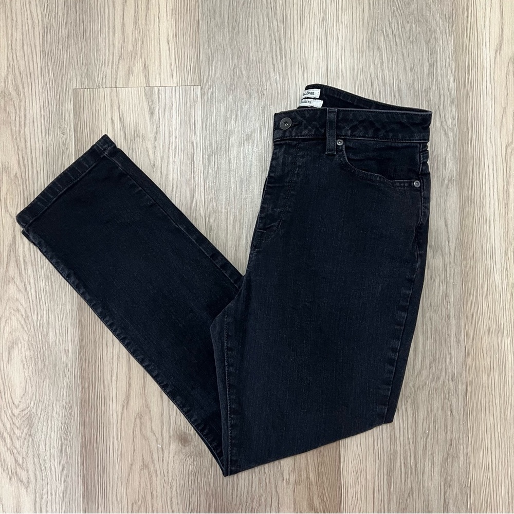 L.L. Bean Classic Fit Black Jeans Women’s 10 Petite Style 299515